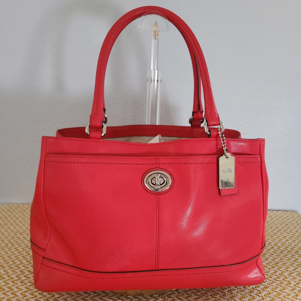 Coach Legacy Leather Candace Carryall in Red